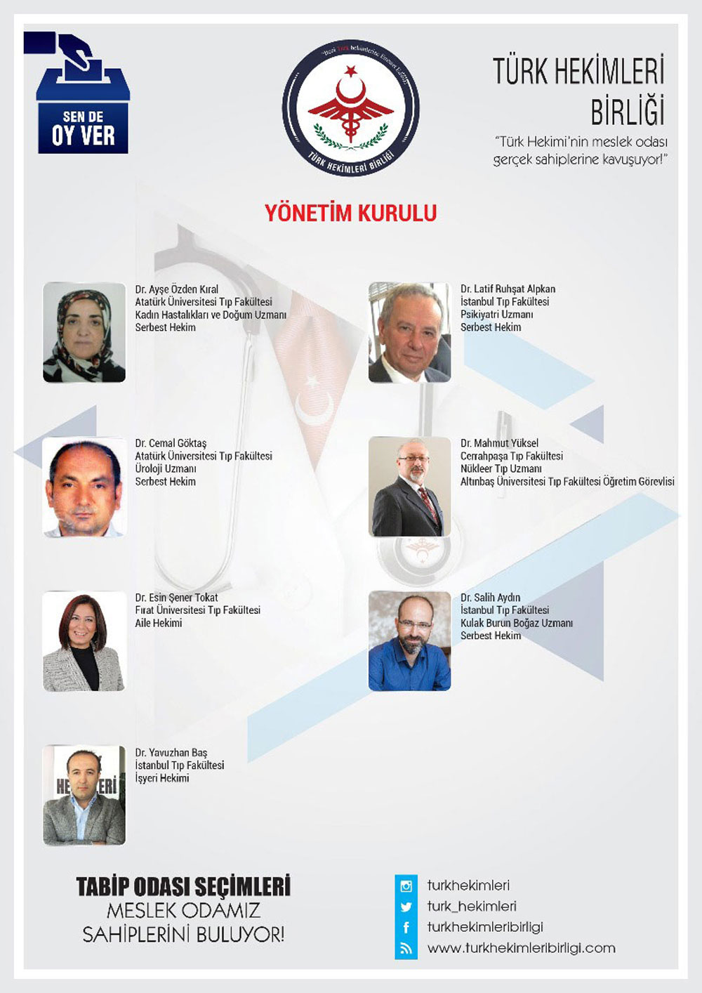 Türk Hekimleri Birliği İstanbul Tabip Odası Seçimleri Aday Listesi